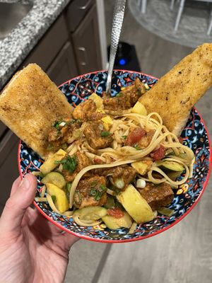 Linguine > Rice  at Nine Mile Montford in Asheville