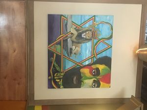 Haile selasie's eyes see, to follow you.... at Nine Mile Montford in Asheville