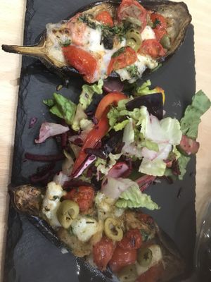 Melezana (stuffed aubergines) delicious at Vitality Bay in North London