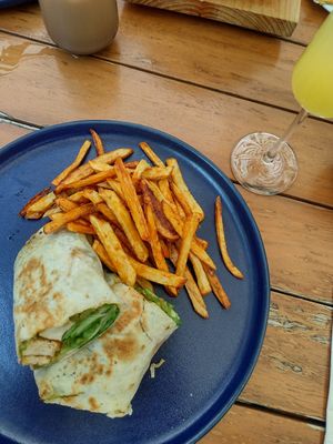 Tofu burrito at Casa del Rector Hotel Boutique y Arte in Guanajuato