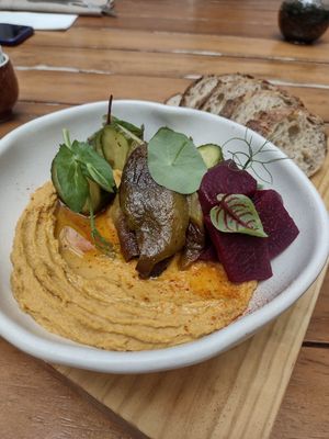 Hummus at Casa del Rector Hotel Boutique y Arte in Guanajuato