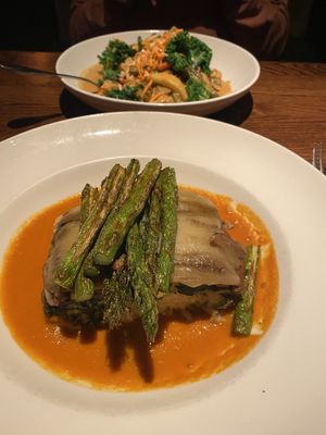 Pad Thai and eggplant lasagna  at Cafe Sunflower in Atlanta