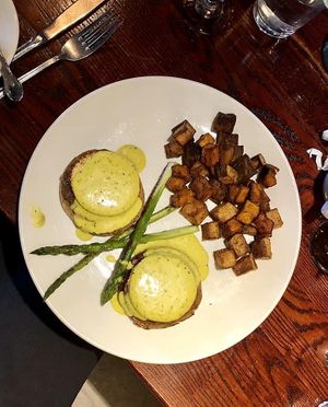 Tofu Benedict (my absolute favorite item on the menu. Sunday brunch only) at Cafe Sunflower in Atlanta