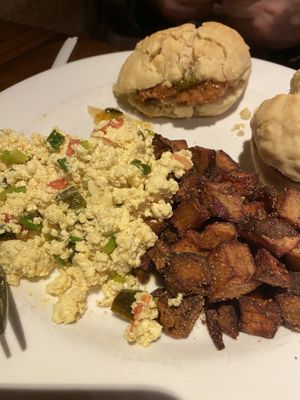 Chicken biscuit w/kale salad substituted with a second biscuit   at Cafe Sunflower in Atlanta