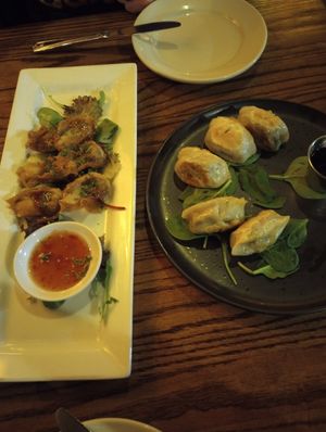 Wontons and dumplings #Veganuary at Cafe Sunflower in Atlanta