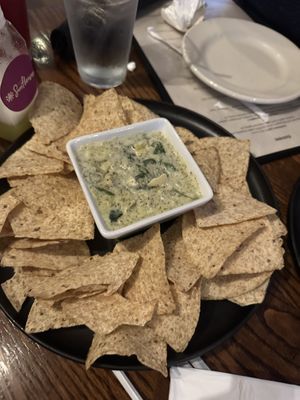 Spinach and artichoke dip   at Cafe Sunflower in Atlanta