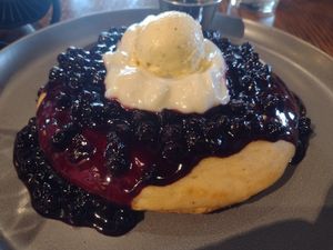 Short Stack Blueberry Pancakes at Cafe Sunflower in Atlanta
