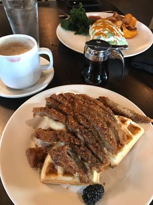 Chicken & Waffles  at Cafe Sunflower in Atlanta