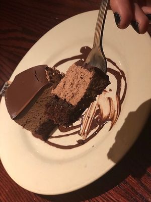 raspberry chocolate cake! at Cafe Sunflower in Atlanta