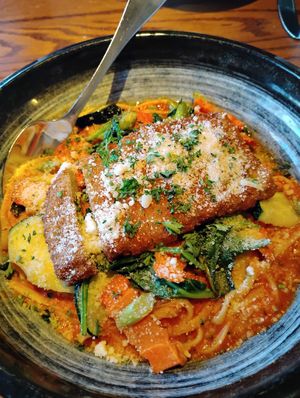 Chicken Parmesan Linguine  at Cafe Sunflower in Atlanta