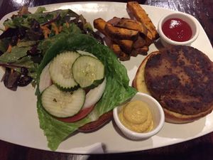 Sunflower burger  at Cafe Sunflower in Atlanta
