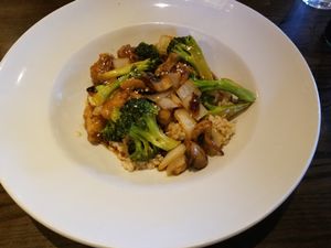 Sesame soy chicken at Cafe Sunflower in Atlanta