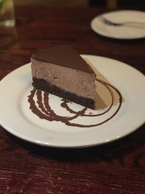 Raspberry chocolate mousse  at Cafe Sunflower in Atlanta