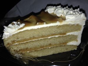caramel cake at Cafe Sunflower in Atlanta