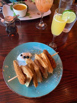Vegan chicken and waffles! So amazing. Definitely order this if you’re at Sunday brunch.  at Cafe Sunflower in Atlanta