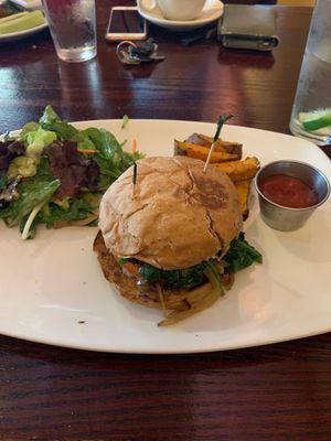 Vegan portobello mushroom melt  at Cafe Sunflower in Atlanta