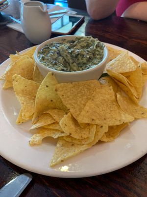 Spinach artichoke dip  at Cafe Sunflower in Atlanta