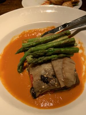 Eggplant lasagna:  WOW!  This dish is delicious.  Loaded with flavor.  at Cafe Sunflower in Atlanta