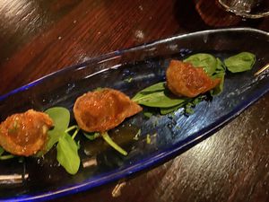 Impossible wontons at Cafe Sunflower in Atlanta