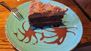 Chocolate cake at Cafe Sunflower in Atlanta