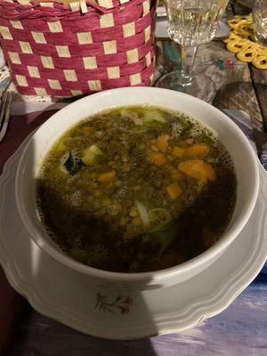 Zuppa di lenticchie   at La Foglia in Siracusa