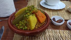 Vegetable with rice at Aisha in Meknes
