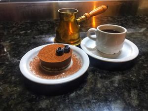 Café  israelita y postres veganos! at Falafel Shalom in Tepoztlan