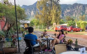 View from the restaurant at Falafel Shalom in Tepoztlan