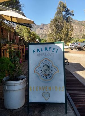 💜 at Falafel Shalom in Tepoztlan