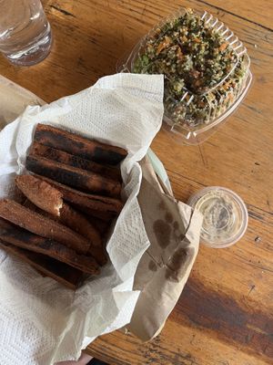   at Falafel Shalom in Tepoztlan