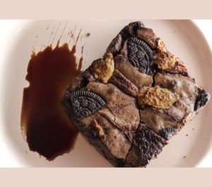 Brownie 3 chocolates  at Coco Marina Café in Santa Marta