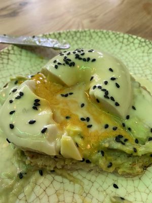 Vegan egg at Frutas Prohibidas in Madrid