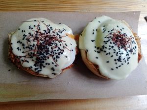 Huevos venedict at Frutas Prohibidas in Madrid