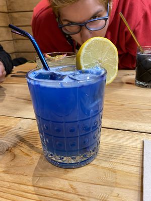 Limonada de alga espirulina  #Veganuary at Frutas Prohibidas in Madrid