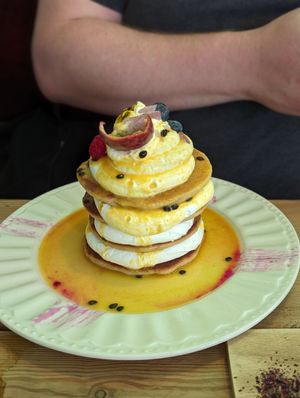 Pancakes at Frutas Prohibidas in Madrid