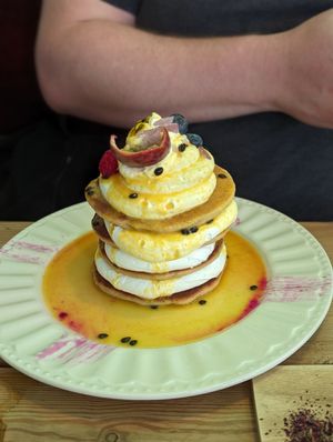 Pancakes at Frutas Prohibidas in Madrid