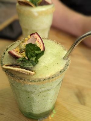 Passion fruit mojito at Frutas Prohibidas in Madrid