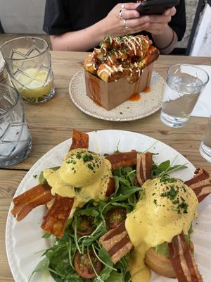 Eggs venedict  at Frutas Prohibidas in Madrid