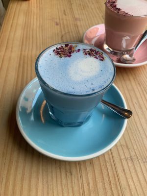 Blue Latte at Frutas Prohibidas in Madrid