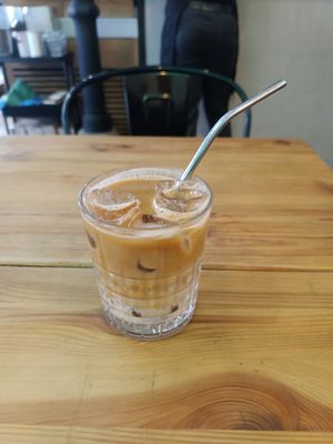 Ice latte at Frutas Prohibidas in Madrid
