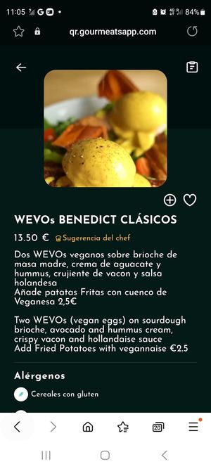 Classic Eggs Benedict at Frutas Prohibidas in Madrid