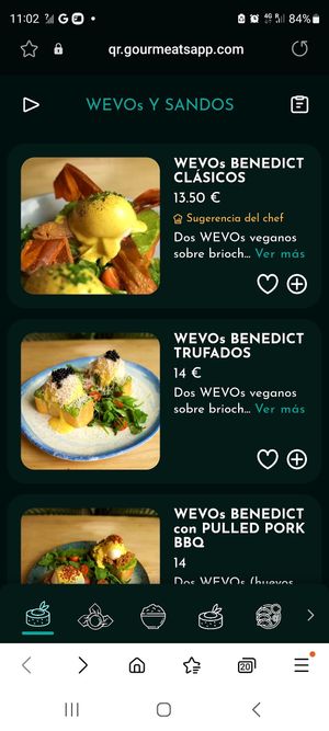 Menu at Frutas Prohibidas in Madrid