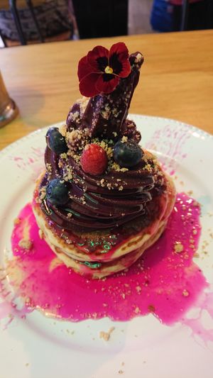 Pancakes at Frutas Prohibidas in Madrid