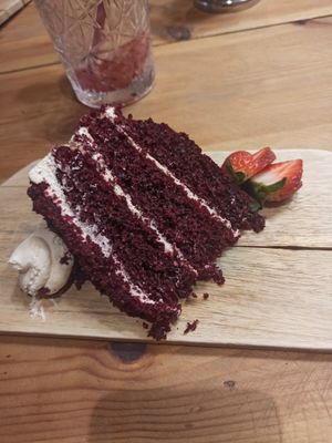 Tarta red Velvet at Frutas Prohibidas in Madrid