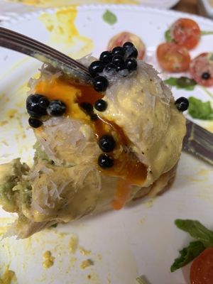 Runny ‘egg'  at Frutas Prohibidas in Madrid