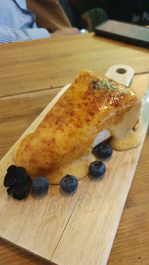 Cheesecake vegan sin gluten at Frutas Prohibidas in Madrid