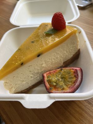 passion fruit cheesecake  at Frutas Prohibidas in Madrid