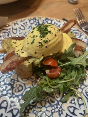 huevos con vacon  at Frutas Prohibidas in Madrid