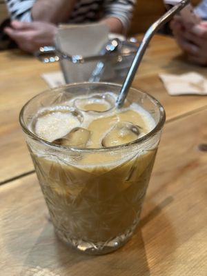 ice coffee  at Frutas Prohibidas in Madrid
