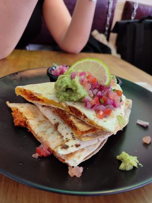 quesadilla de chorizo at Frutas Prohibidas in Madrid